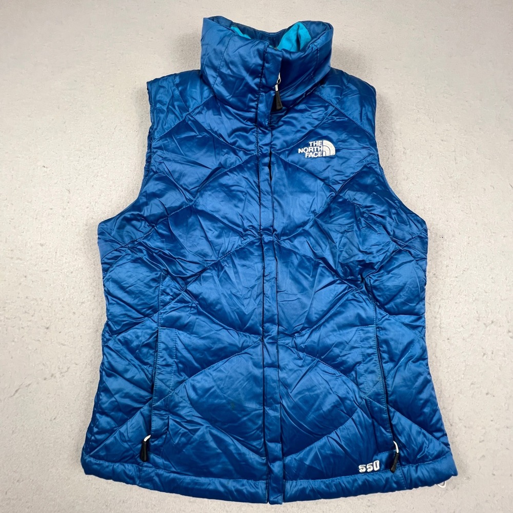The North Face Down Vest Womens XS Blue 550 Fill Quilted Puffer Gorpcore Outdoor
